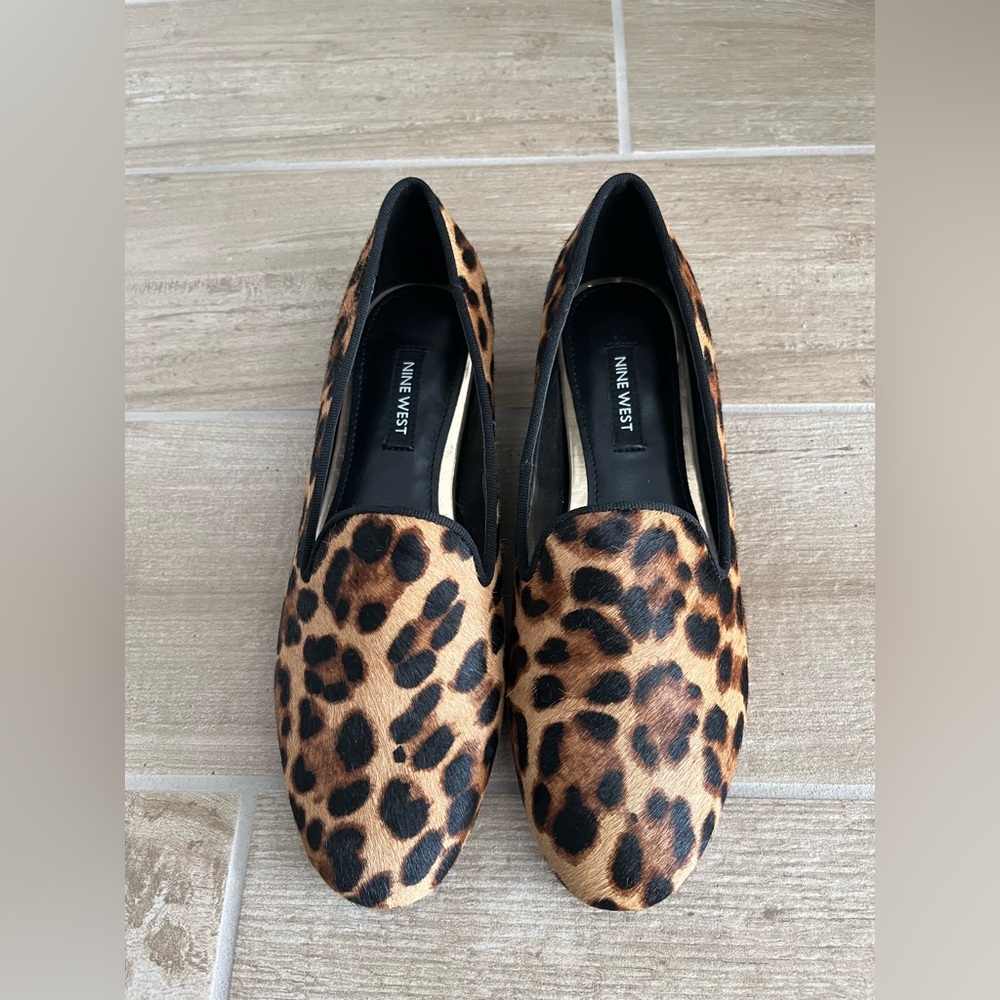 Nine West Leopard Print Loafers – Women’s Size 6.5 – New 🐆✨